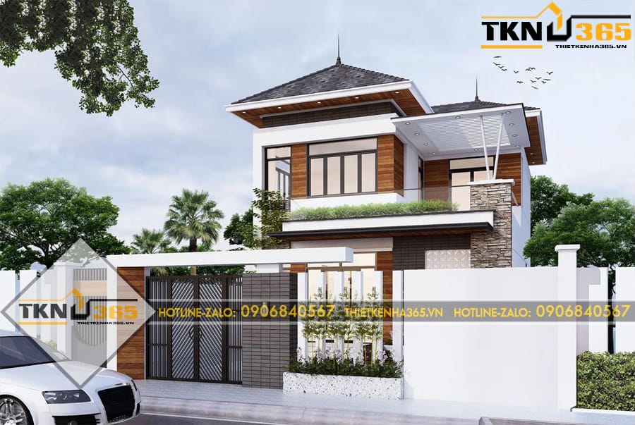 Thiết kế biệt thự 2 tầng 8.4x12m cho chị Nhàn ở Bạc Liêu 1 03