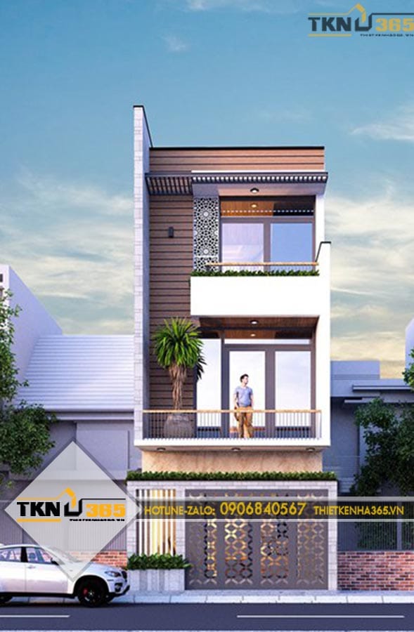 Thiết kế nhà phố 3 tầng 5x20m cho anh Vĩnh ở Quận 9 8 2106