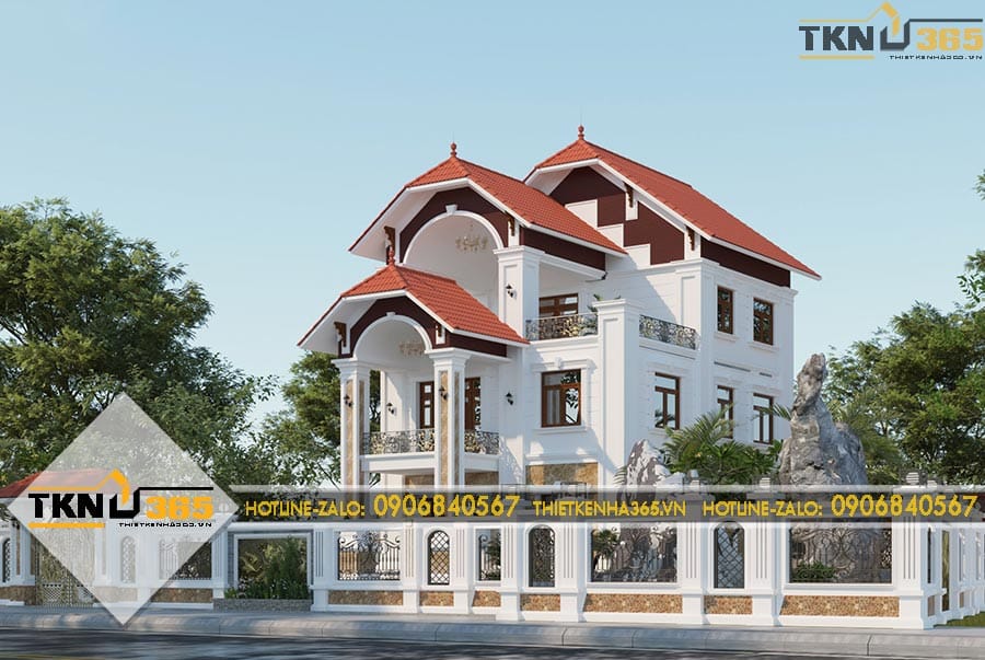Biệt thự 3 tầng hiện đại trên khu đất 17x10m với định hướng tạo ra một môi trường sống thoải mái