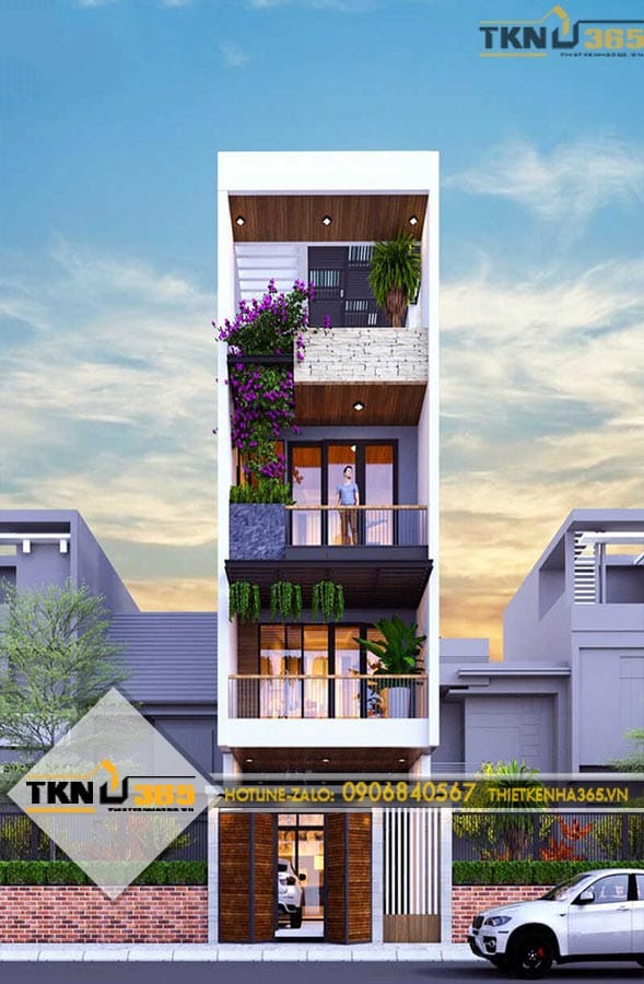Thiết kế thi công nhà phố 4 tầng 4x20m anh Sáng Quận 11 8 2169
