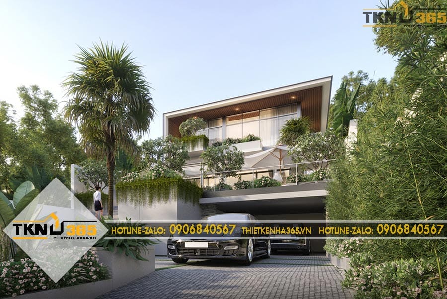 Thiết kế biệt thự 2 tầng 15.5x9m cho chị Hằng tại Bà Rịa – Ưu tiên sự thoáng đãng trên khu đất mặt tiền rộng 1 261 1
