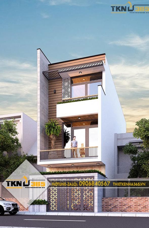 Thiết kế nhà phố 3 tầng 5x20m cho anh Vĩnh ở Quận 9 9 3101
