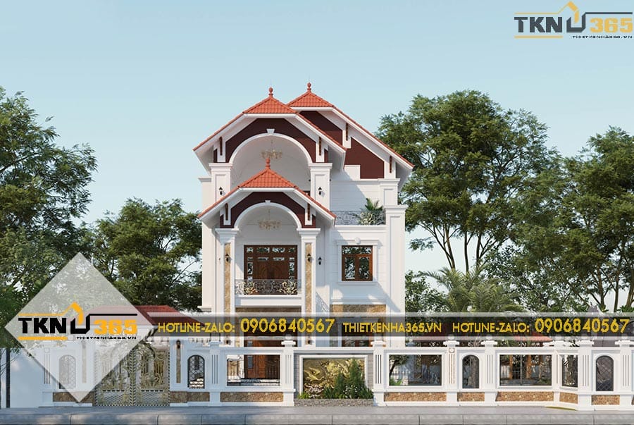 Biệt thự 3 tầng hiện đại trên khu đất 17x10m với định hướng tạo ra một môi trường sống thoải mái