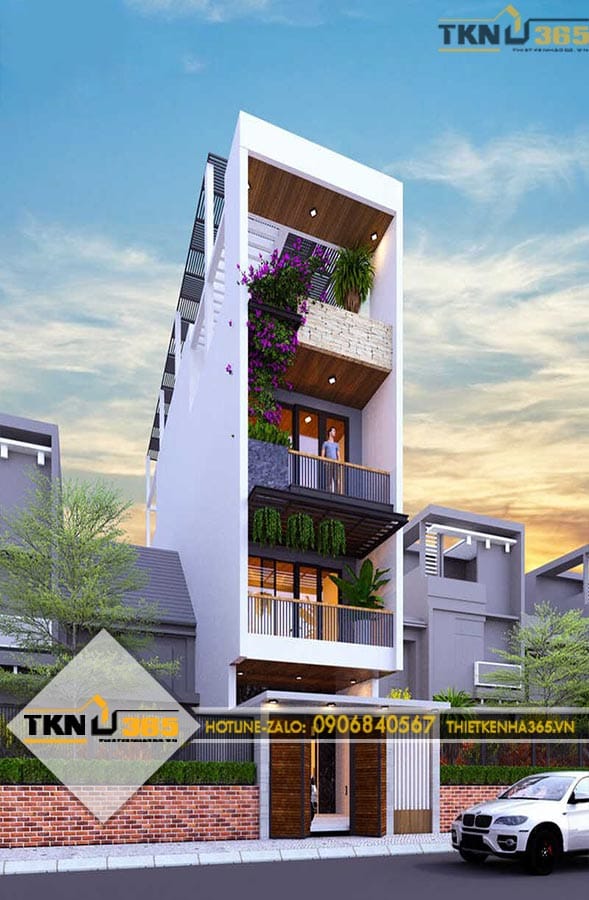 Thiết kế thi công nhà phố 4 tầng 4x20m anh Sáng Quận 11 9 3166