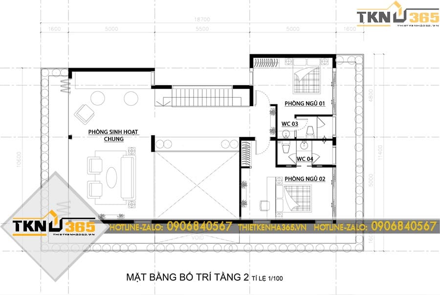 Thiết kế biệt thự 2 tầng 15.5x9m cho chị Hằng tại Bà Rịa – Ưu tiên sự thoáng đãng trên khu đất mặt tiền rộng 5 635