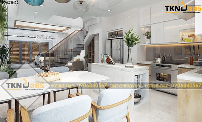 Nội thất nhà ống 5 tầng - Anh Hiển - Bảo Lộc 11 noi that mau thiet ke nha ong co tang lung 5m 10