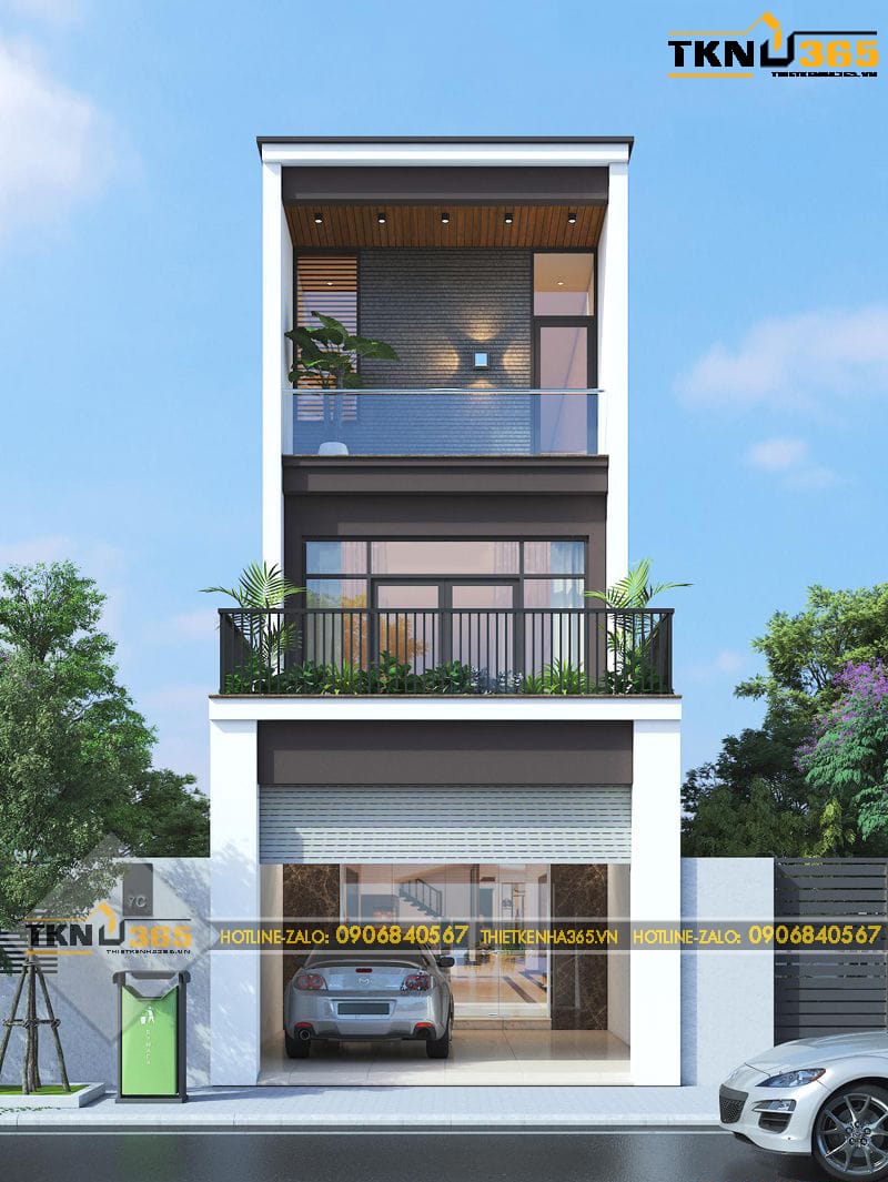 phoi canh thiet ke nha lo mat tien 4 5m goc 4