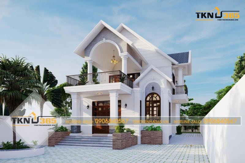 Mẫu nhà tân cổ điển 2 tầng