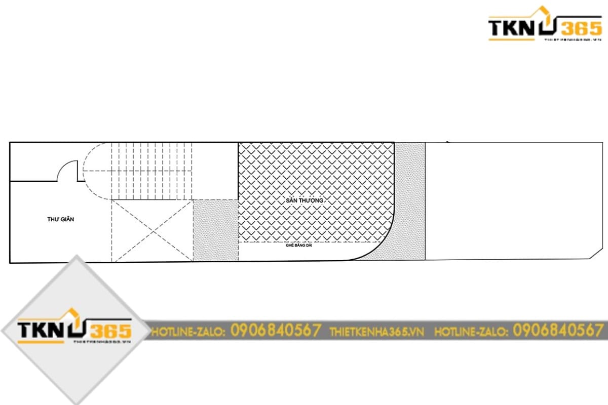 Bản vẽ tầng 3 nhà 5x16m