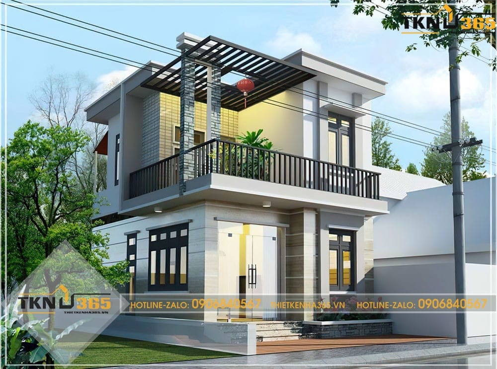  Nhà đẹp hình vuông 8x8 