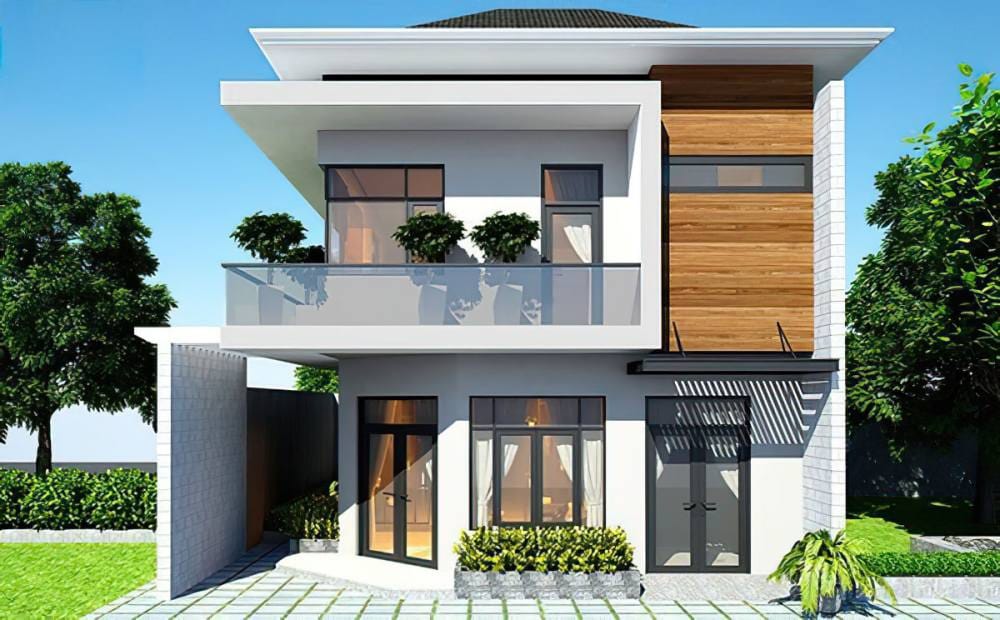 nhà đẹp hình vuông 8x8