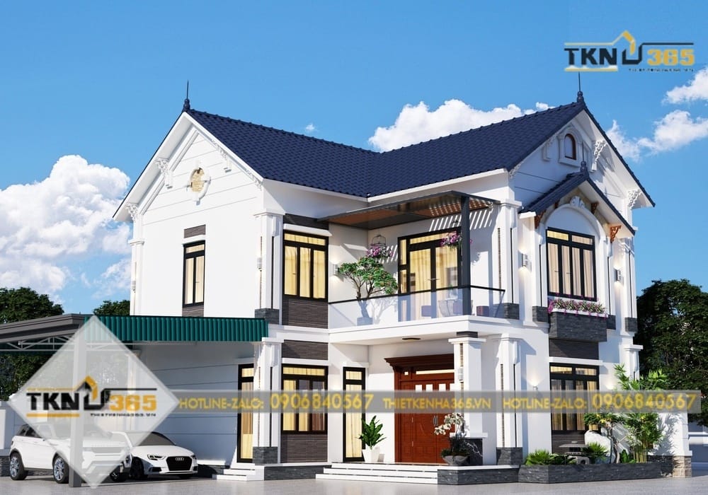 thiết kế nhà phố chiều rộng 7m
