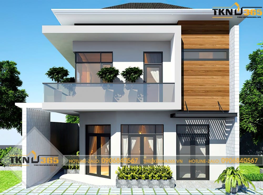 20+ Mẫu Nhà Vuông 2 Tầng Đẹp, Hiện Đại Kèm Công Năng & Chi Phí 11 thiết kế nhà vuông