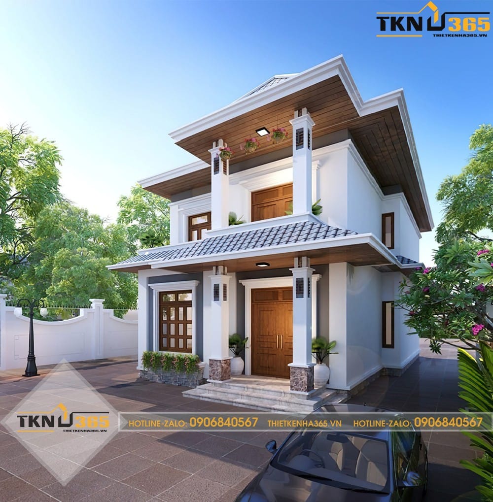 20+ Mẫu Nhà Vuông 2 Tầng Đẹp, Hiện Đại Kèm Công Năng & Chi Phí 1 thiết kế nhà vuông
