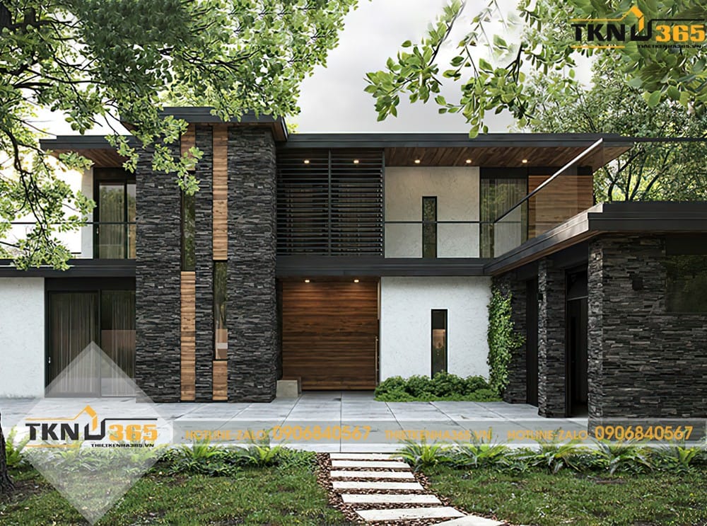20+ Mẫu Nhà Vuông 2 Tầng Đẹp, Hiện Đại Kèm Công Năng & Chi Phí 3 thiết kế nhà vuông
