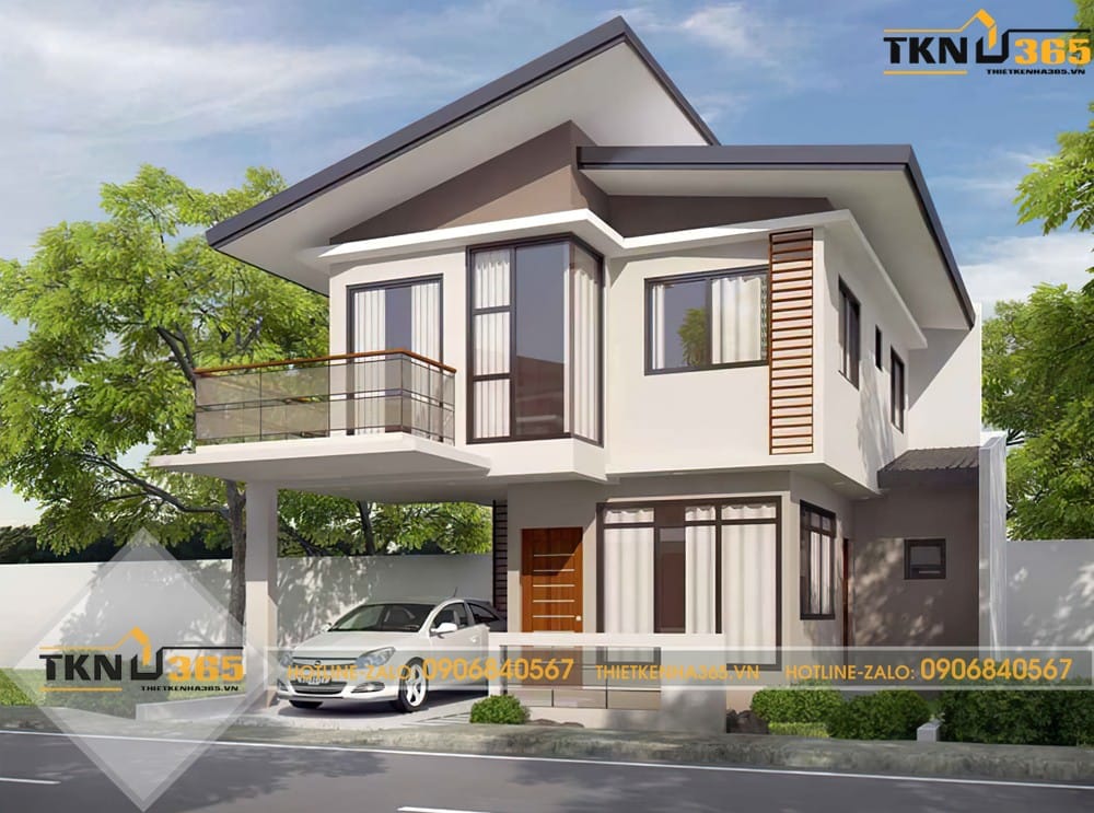 20+ Mẫu Nhà Vuông 2 Tầng Đẹp, Hiện Đại Kèm Công Năng & Chi Phí 22 thiết kế nhà vuông