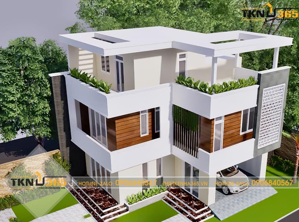 20+ Mẫu Nhà Vuông 2 Tầng Đẹp, Hiện Đại Kèm Công Năng & Chi Phí 15 thiết kế nhà vuông