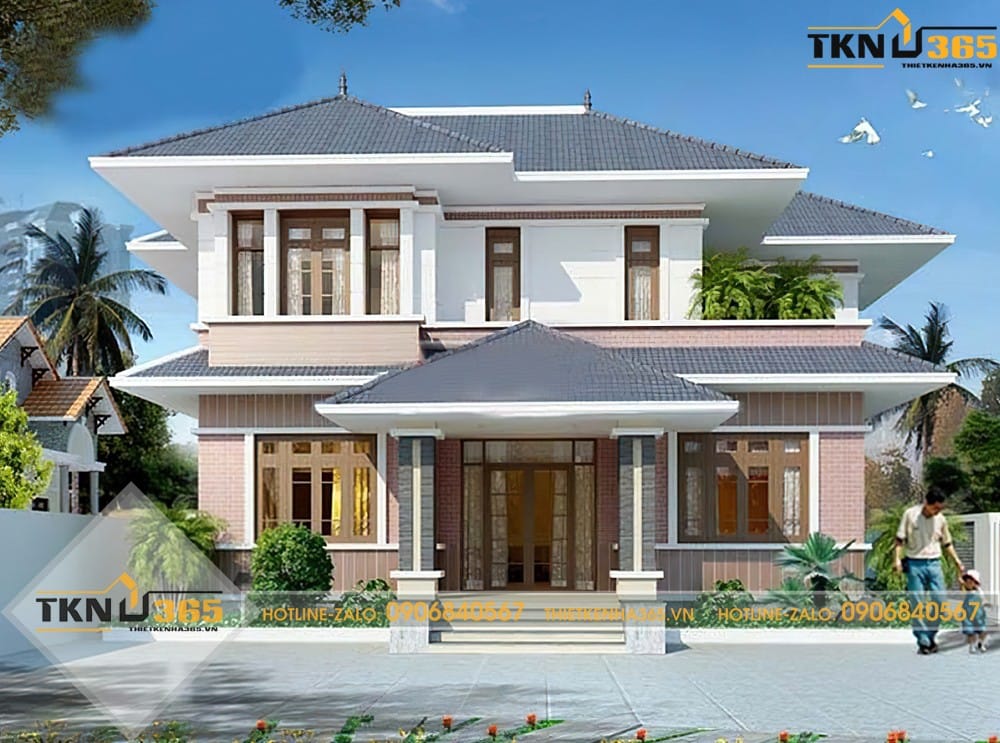 20+ Mẫu Nhà Vuông 2 Tầng Đẹp, Hiện Đại Kèm Công Năng & Chi Phí 18 thiết kế nhà vuông