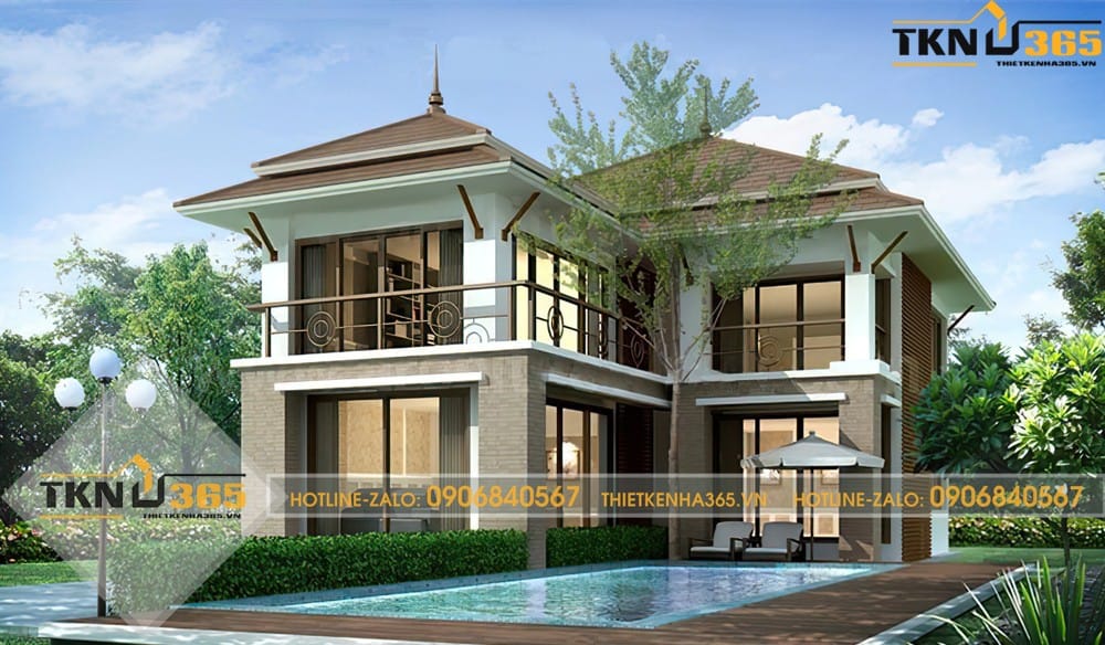 20+ Mẫu Nhà Vuông 2 Tầng Đẹp, Hiện Đại Kèm Công Năng & Chi Phí 9 thiết kế nhà vuông