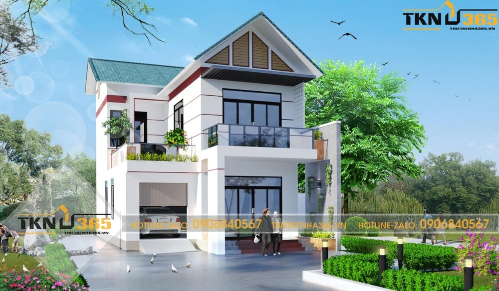 20+ Mẫu Nhà Vuông 2 Tầng Đẹp, Hiện Đại Kèm Công Năng & Chi Phí 23 thiết kế nhà vuông