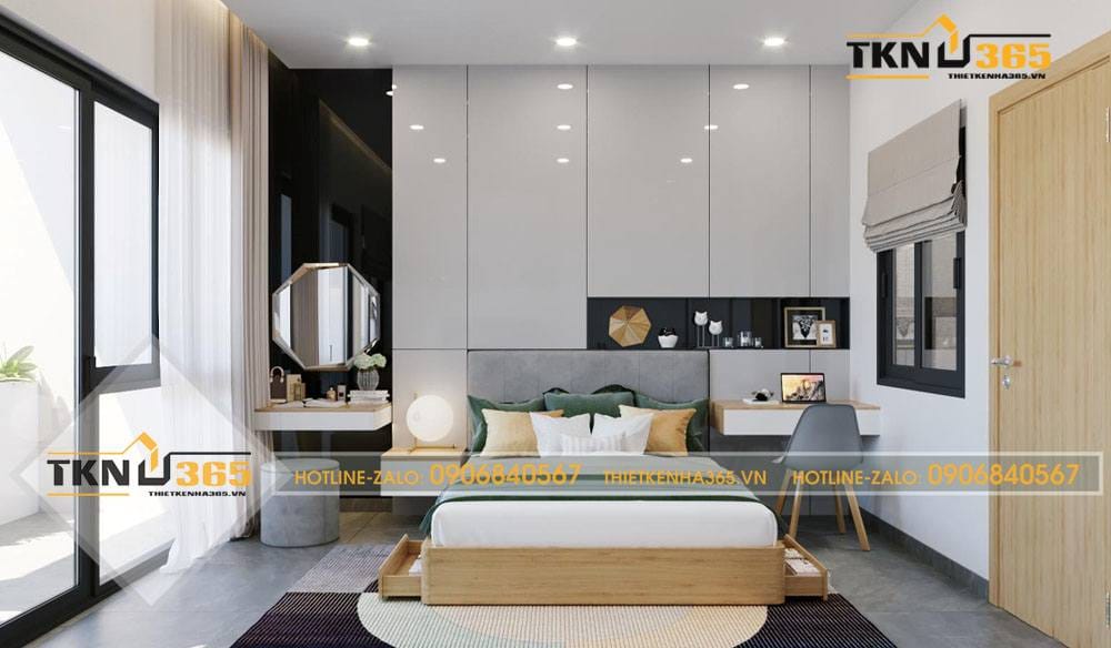 thiết kế nhà vuông 9x10 