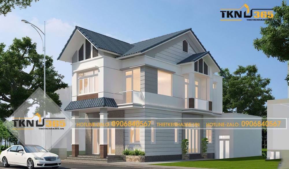 thiết kế nhà vuông 9x10 
