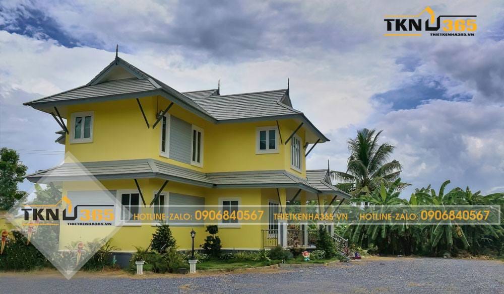 thiết kế nhà vuông 9x10 
