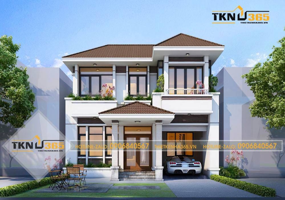 thiết kế nhà vuông 9x10 