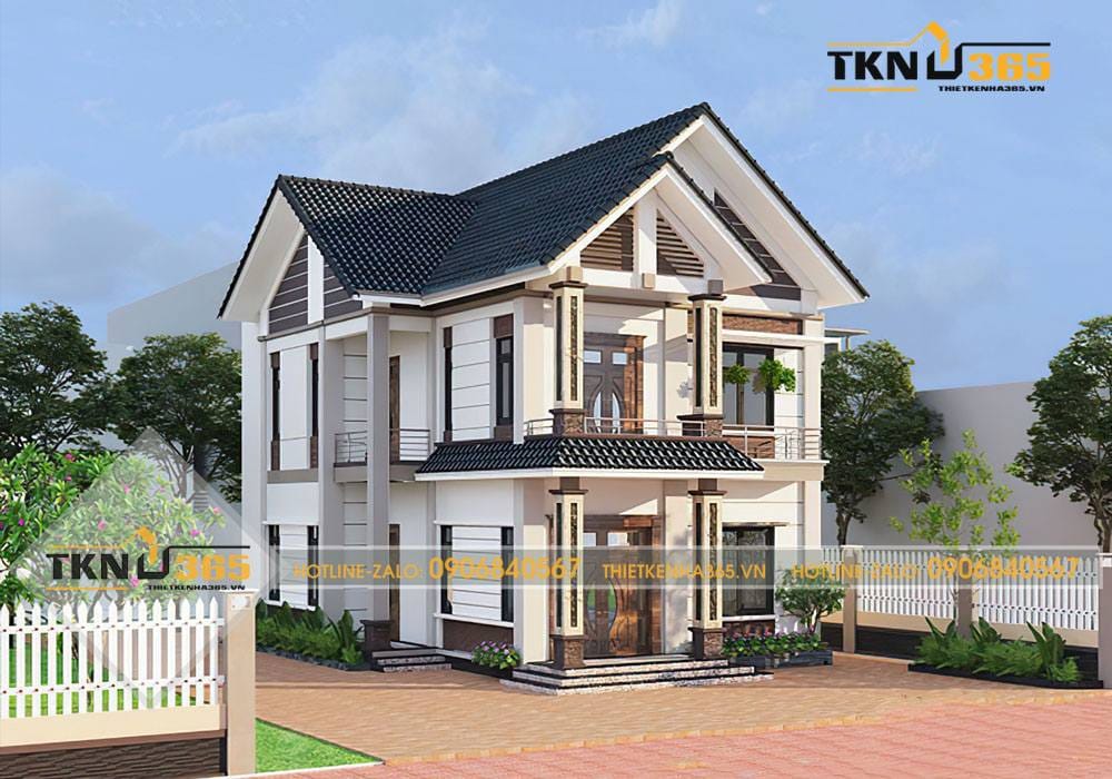 thiết kế nhà vuông 9x10 
