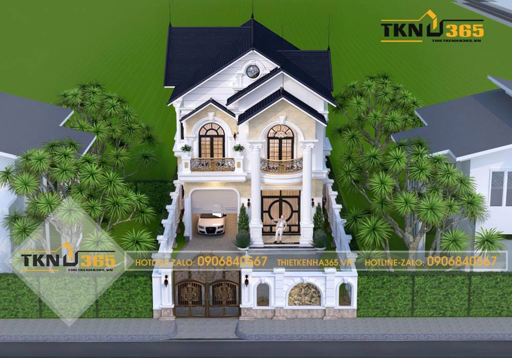 thiết kế nhà vuông 9x10 