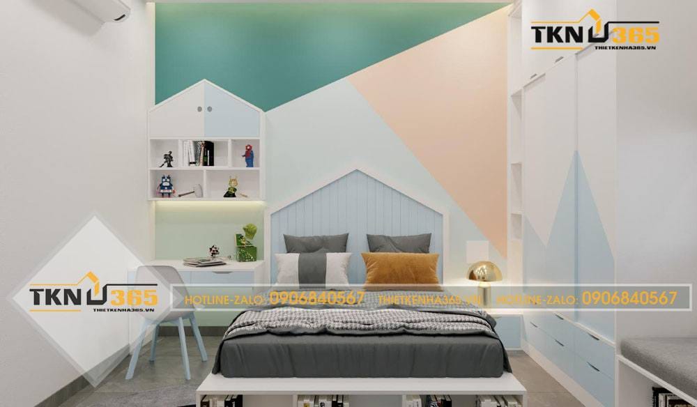 thiết kế nhà vuông 9x10 