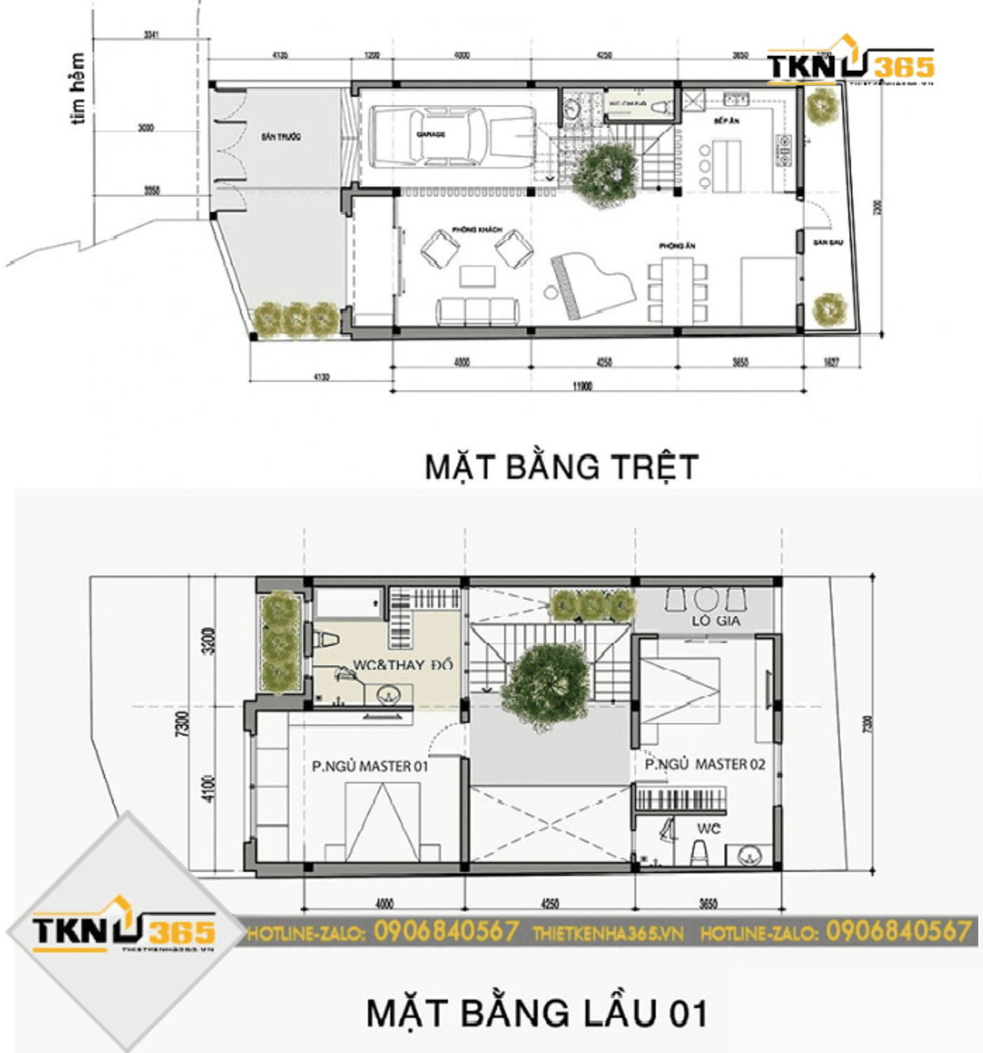 Mẫu thiết kế nhà phố rộng 7m