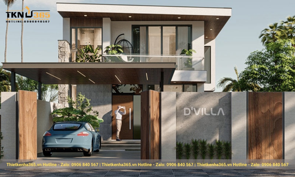 Nhà dạng villa 8x10m 