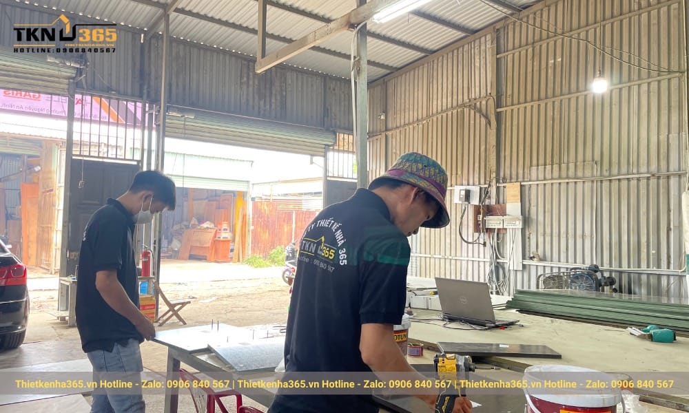 Sản xuất nội thất bếp tại xưởng
