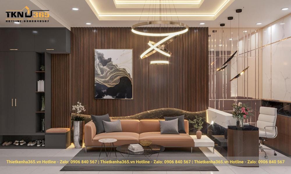 phong cách nội thất phòng khách hiện đại