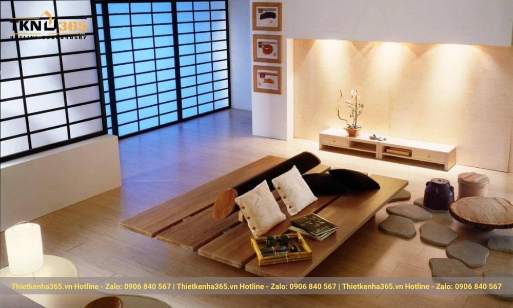 Phong cách Zen Nhật Bản trong thiết kế nội thất phòng khách