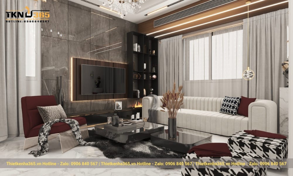 nội thất nhà phố bán cổ điển sang trọng