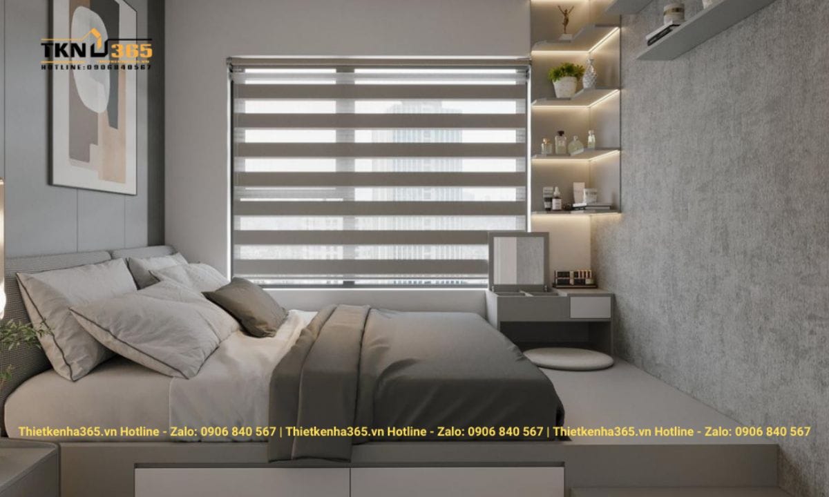 Thiết kế nội thất chung cư 63m2 phong cách Luxury ấn tượng