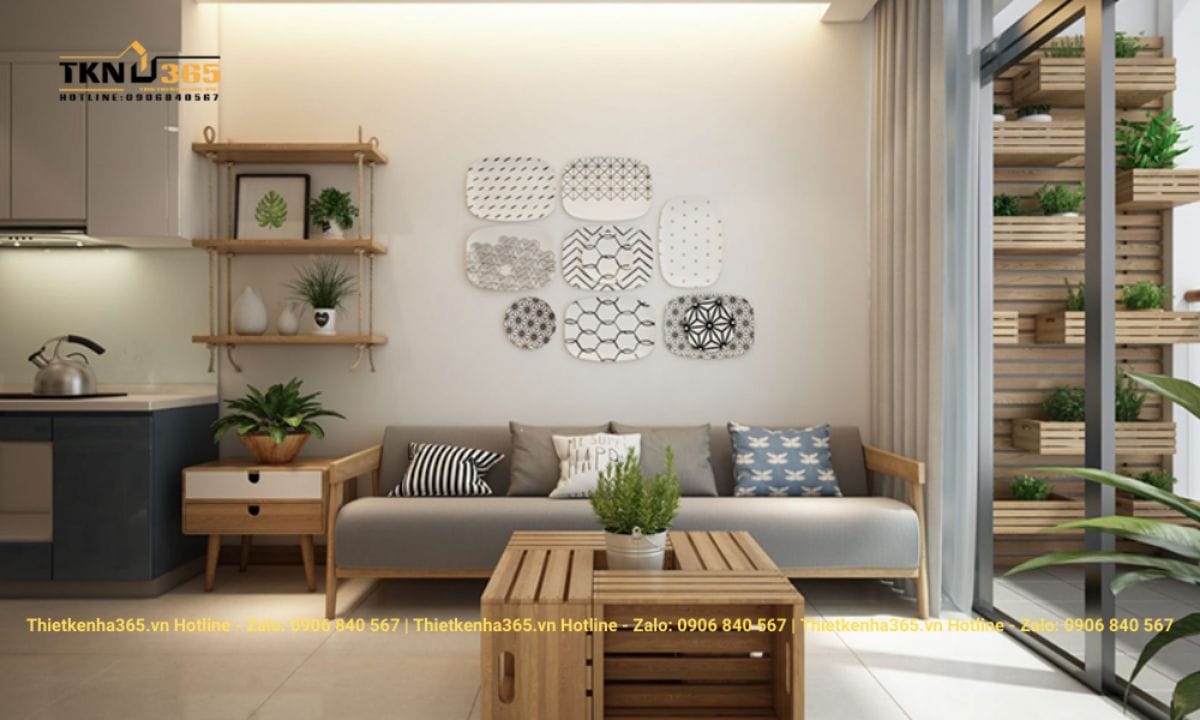 Thiết kế nội thất căn hộ 63m2 phong cách Bắc Âu
