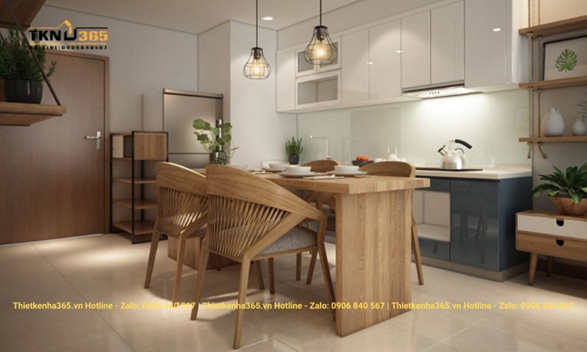 Thiết kế nội thất căn hộ 63m2 phong cách Bắc Âu