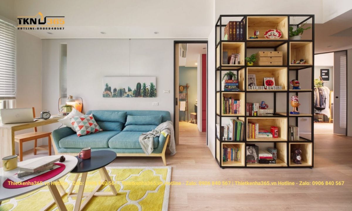 Mẫu thiết kế nội thất chung cư 63m2 đẹp độc đáo