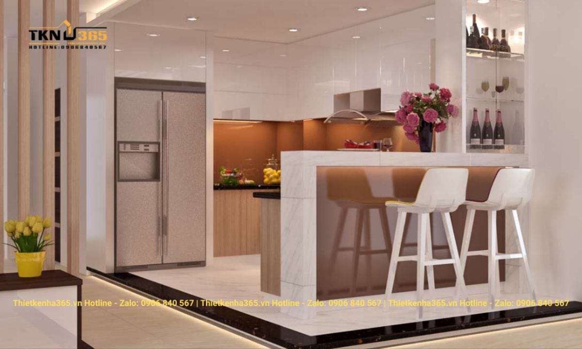 Phòng bếp hiện đại, tiện nghi