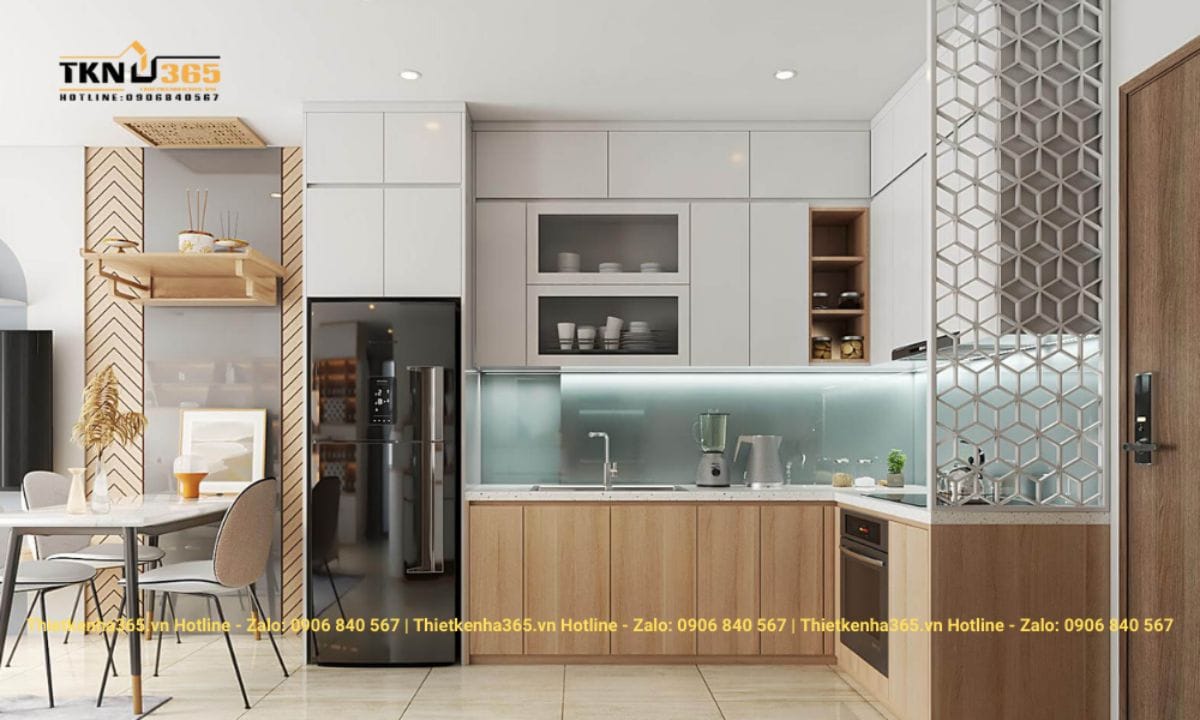 Thiết kế nội thất chung cư 63m2 đẹp hiện đại