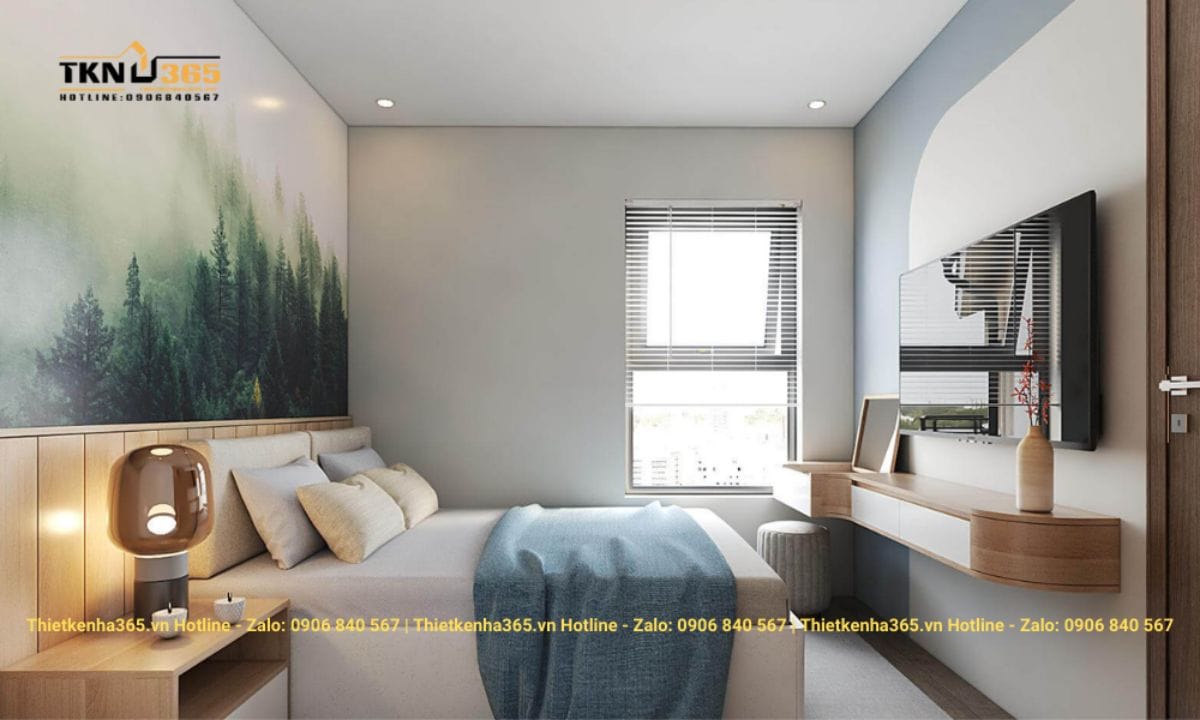 Thiết kế nội thất chung cư 63m2 đẹp hiện đại
