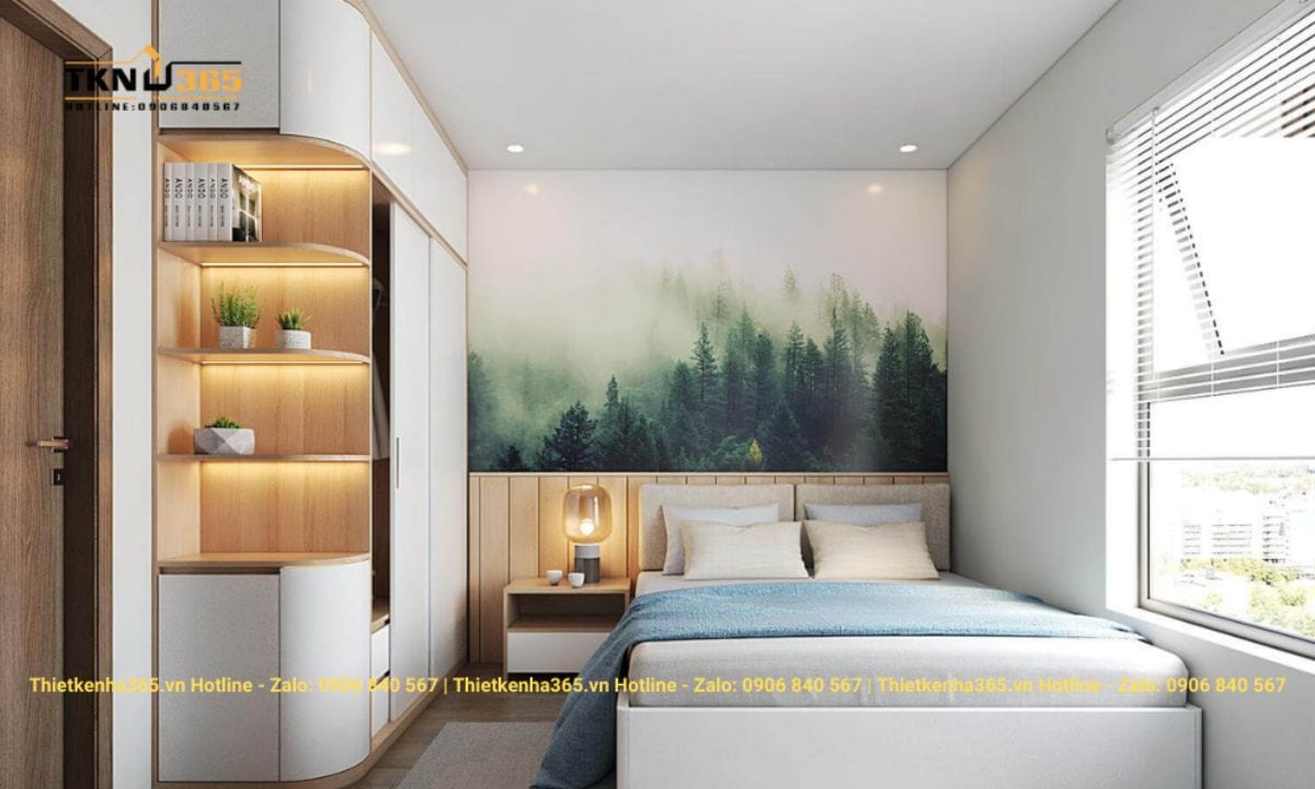 Thiết kế nội thất chung cư 63m2 đẹp hiện đại