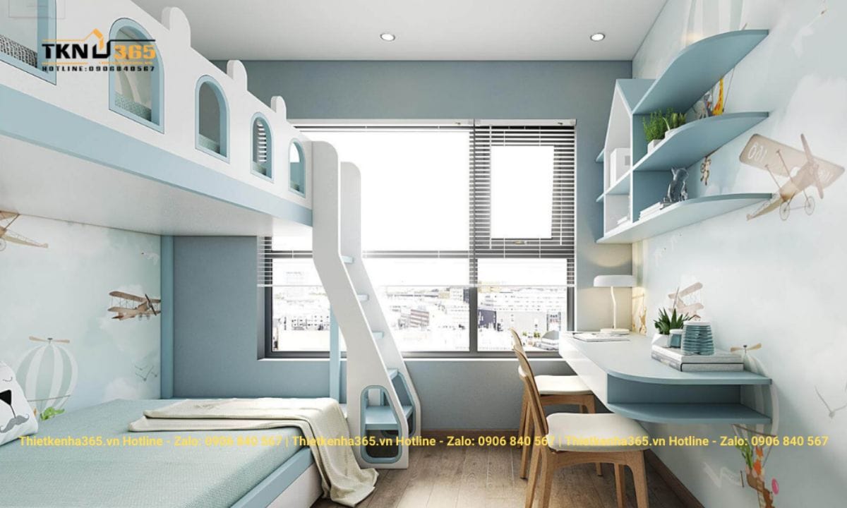 Thiết kế nội thất chung cư 63m2 đẹp hiện đại