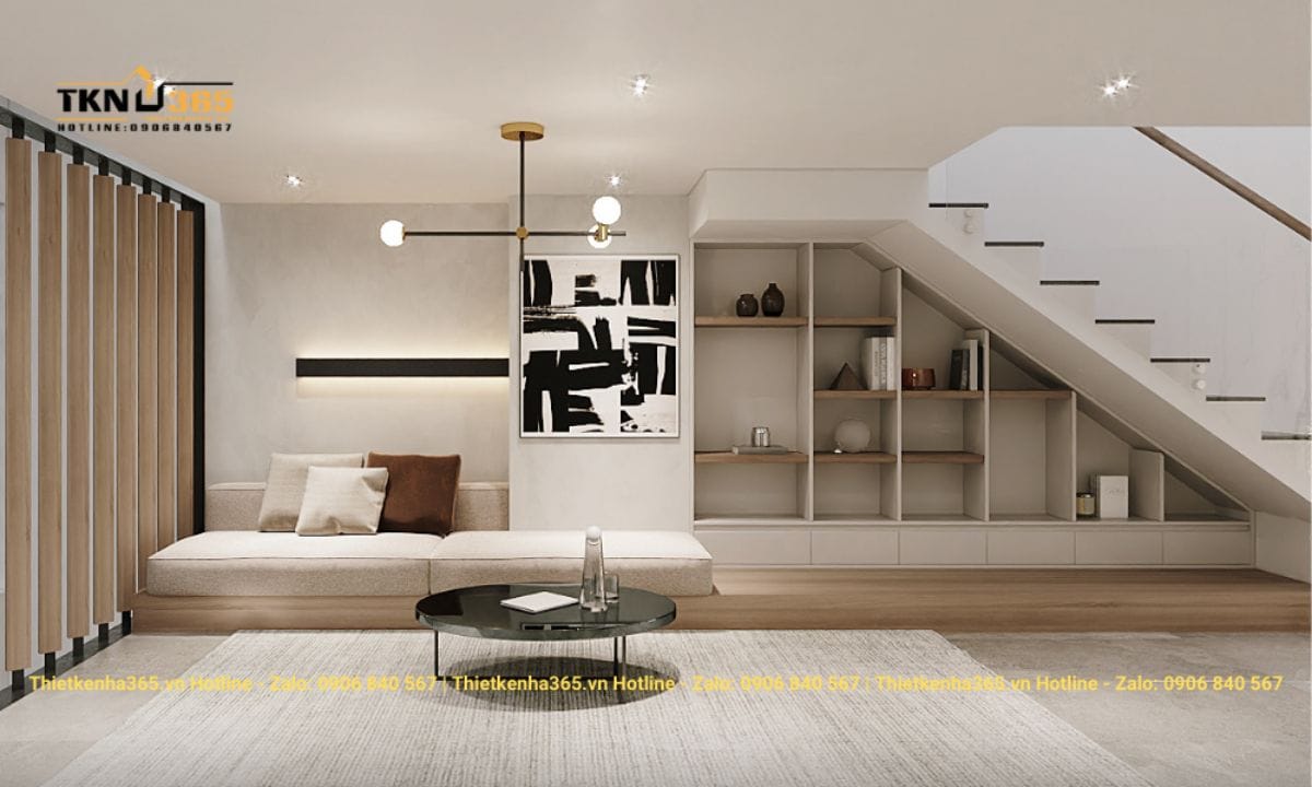 thiết kế nội thất gầm cầu thang