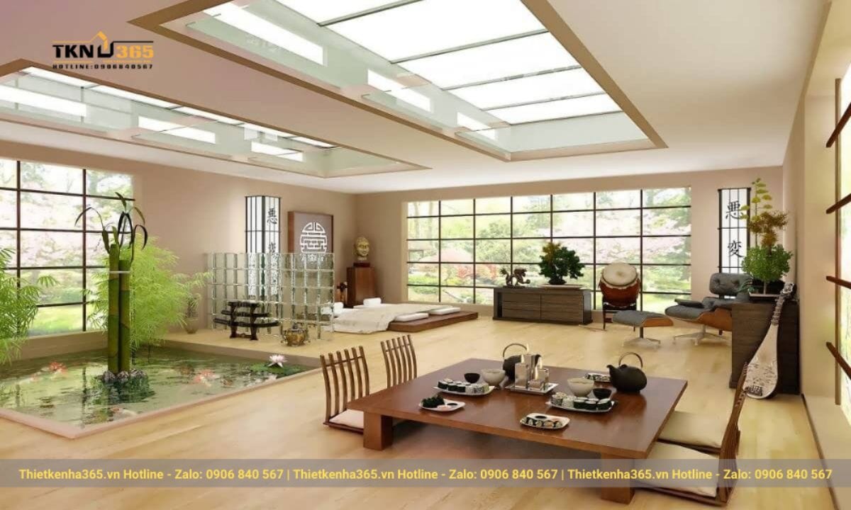 Phong cách thiết kế nội thất Nhật Bản: Tối giản, tự nhiên và ứng dụng thực tế cho nhà hiện đại 18 Thiết kế phòng khách phong cách Nhật Bản