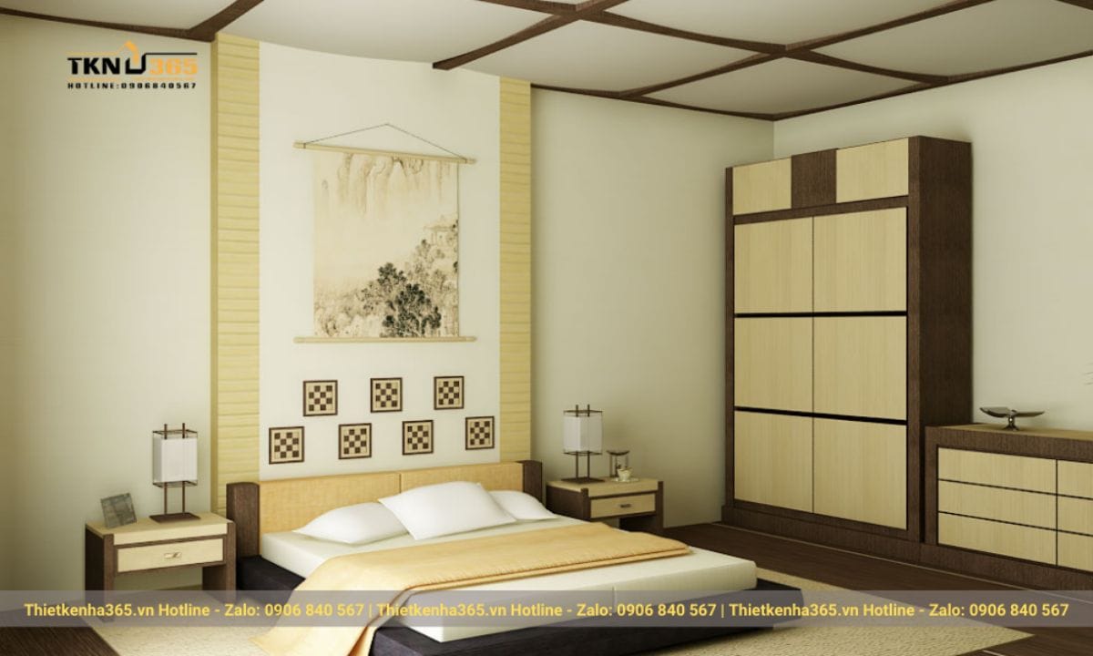 Phong cách thiết kế nội thất Nhật Bản: Tối giản, tự nhiên và ứng dụng thực tế cho nhà hiện đại 24 Thiết kế phòng ngủ phong cách Nhật Bản