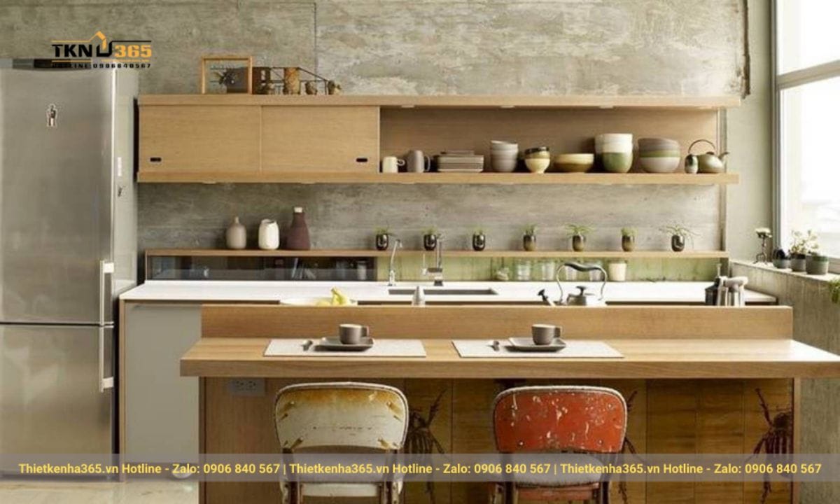 Phong cách thiết kế nội thất Nhật Bản: Tối giản, tự nhiên và ứng dụng thực tế cho nhà hiện đại 31 Thiết kế phòng bếp phong cách Nhật Bản